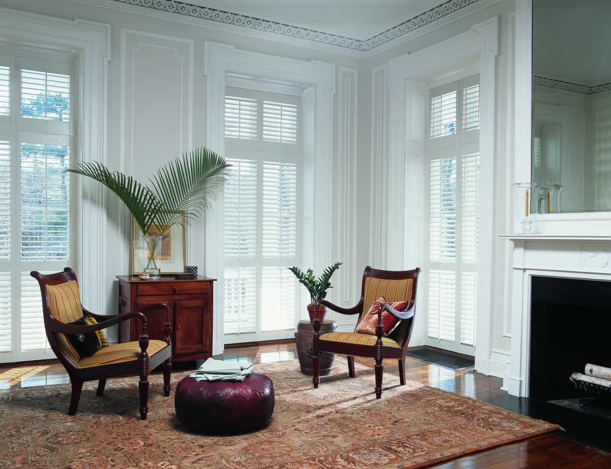 Heritance® Hardwood Shutters near St. Petersburg, Florida (FL) Hunter Douglas window shutters, wood shutters.