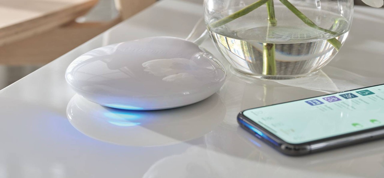 PowerView® Automation on a side table in a living room near St. Petersburg, FL