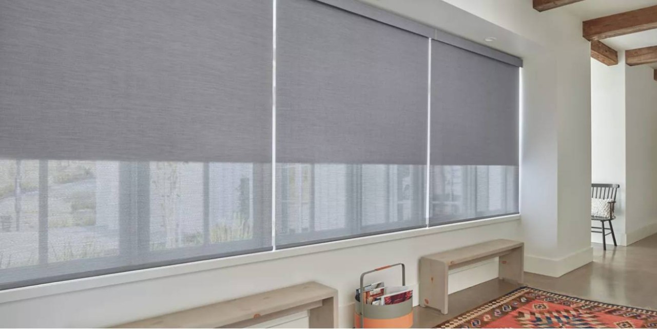 Hunter Douglas Designer Roller Shades in a home near St. Petersburg, FL